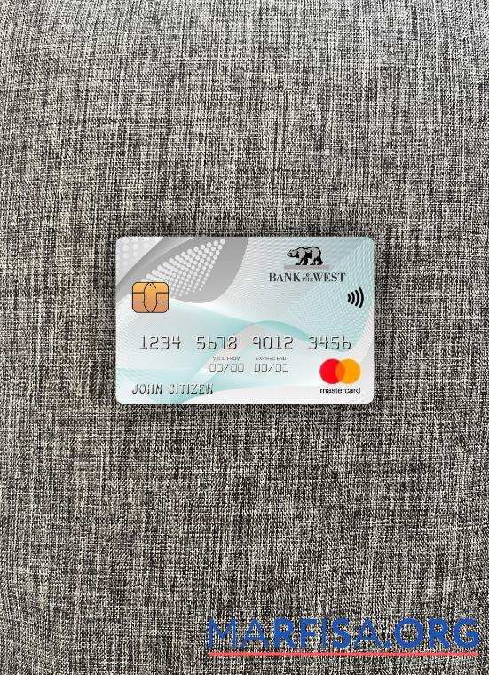 Blank USA Bank of the West bank mastercard photolook front real example